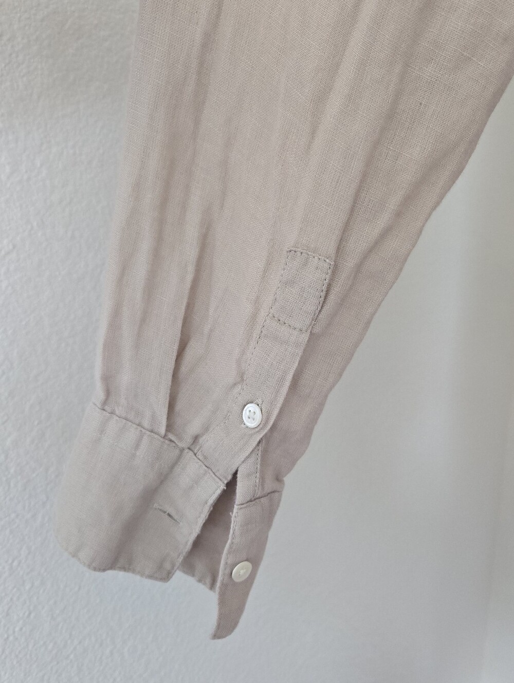 James Perse Shirt Dress Womens 3 or Large Linen With Slip Cement Button Down - Picture 9 of 15